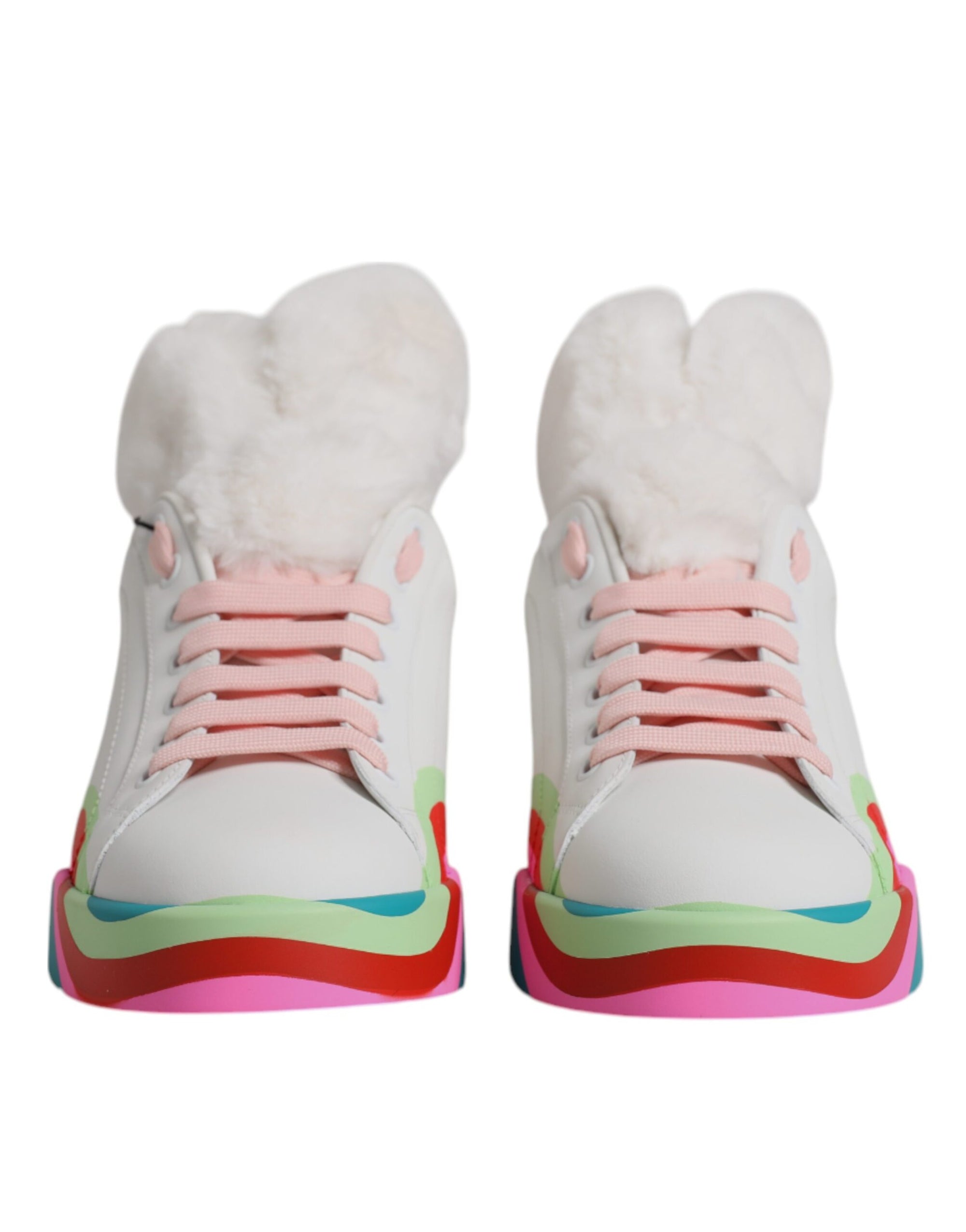 Dolce & Gabbana Colorblock Low Top Leather Sneakers