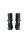 Burberry Black Leather Heeled Midi Ankle Boots