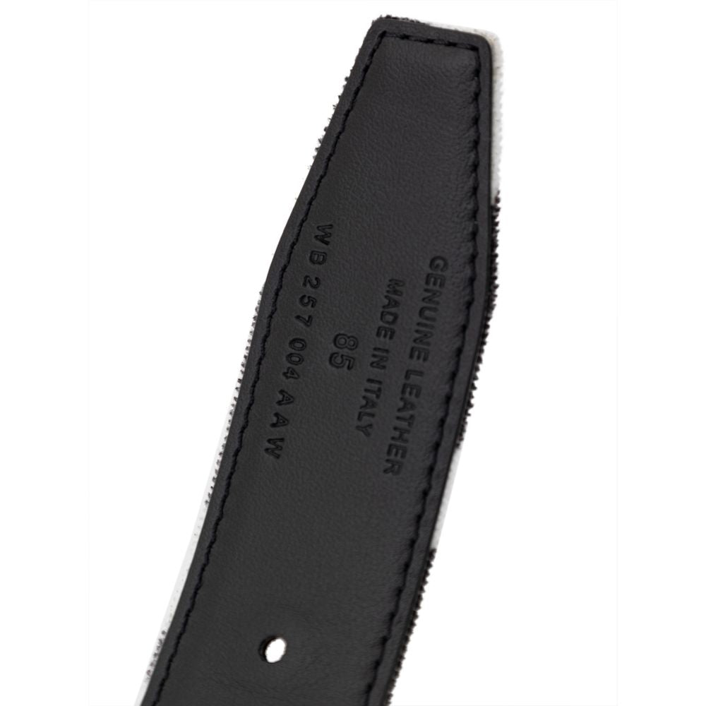 Tom Ford Black And White Zebra Stripe Leather Belt