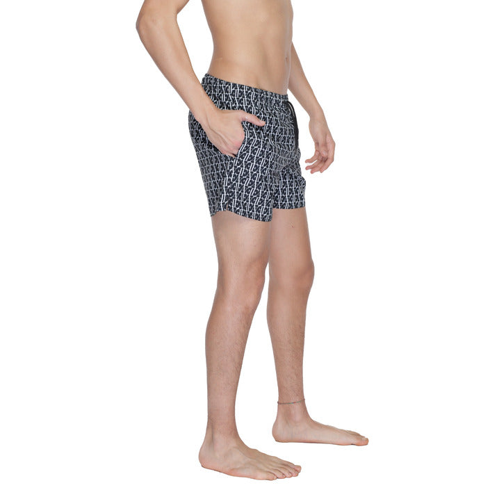 Emporio Armani Logo Quick Dry Athleisure Swim Shorts - Geometric