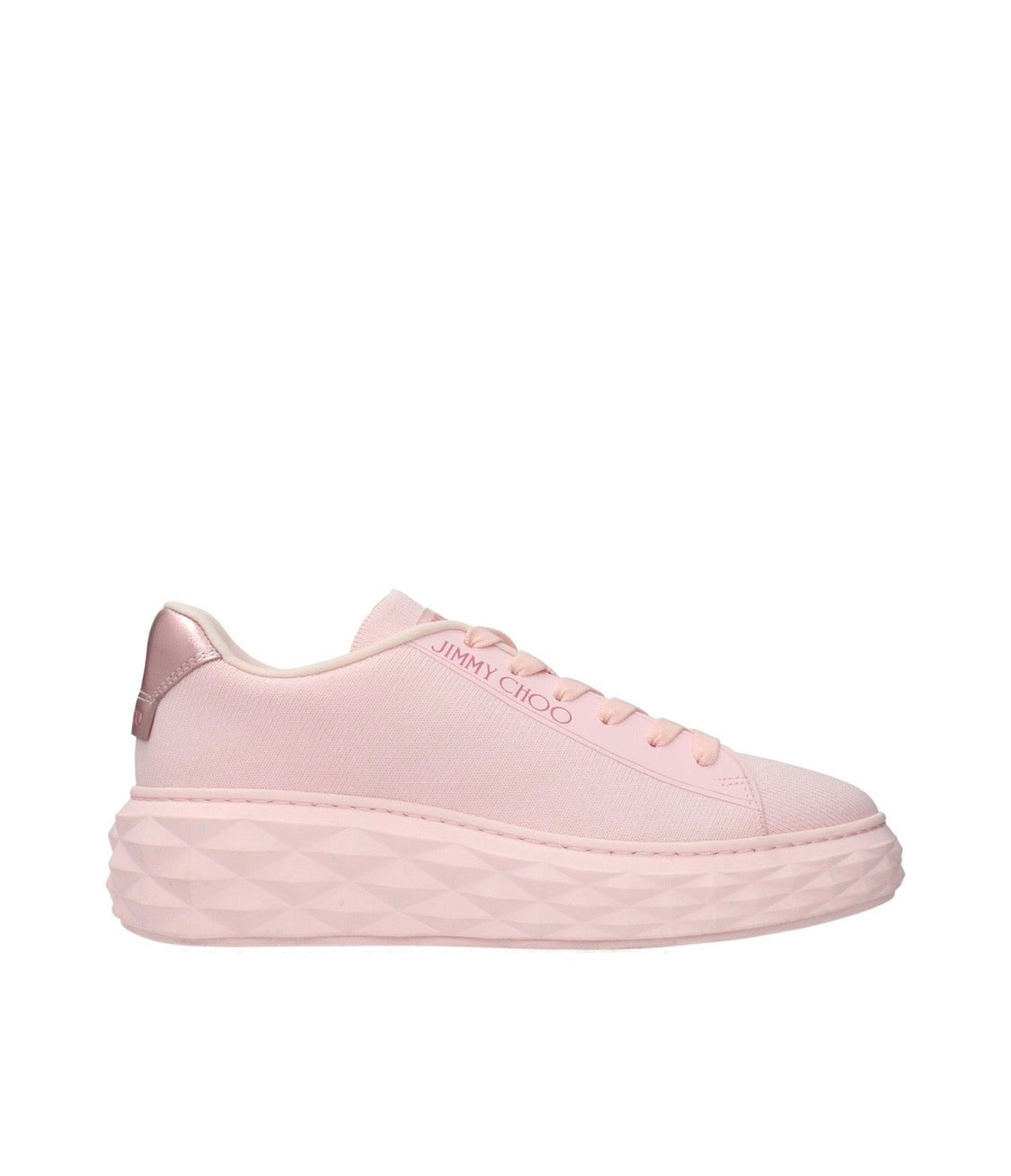 Jimmy Choo Diamond Platform Pink Low Top Sneakers