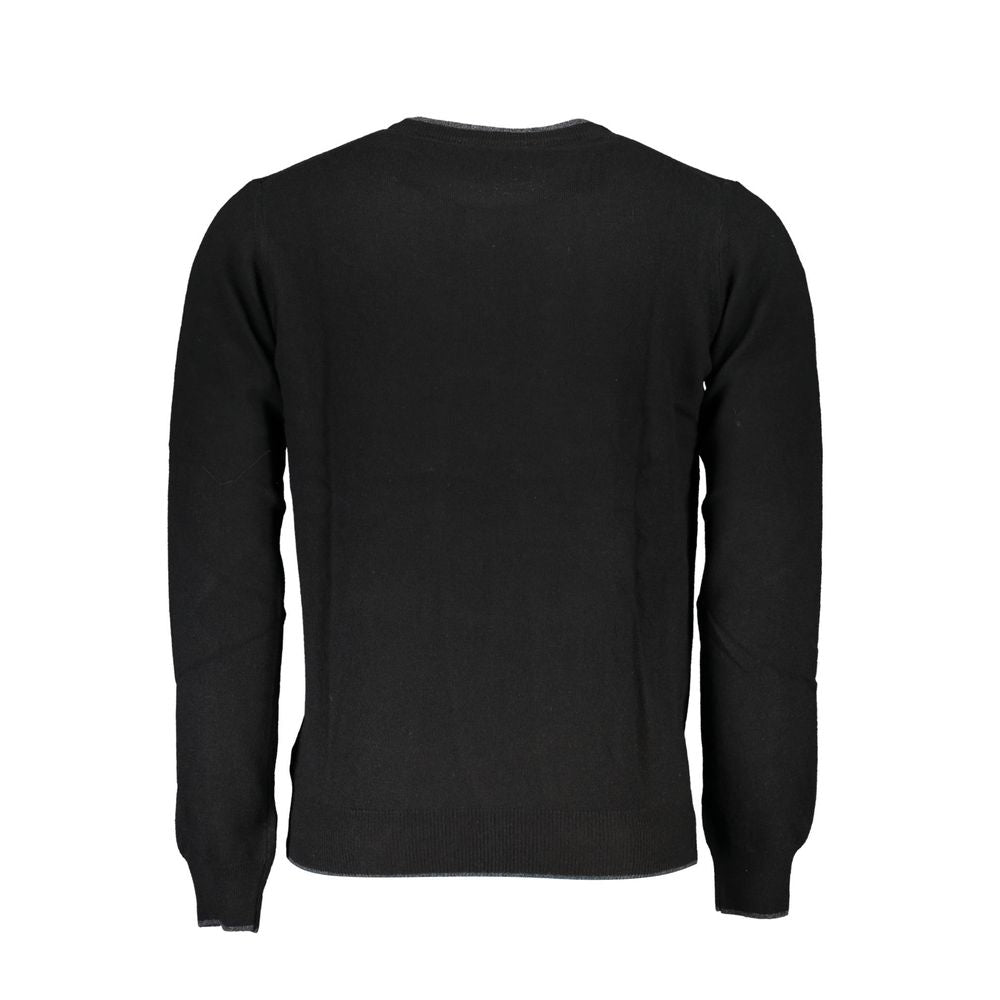 North Sails Logo Wool Crewneck Sweater - Black