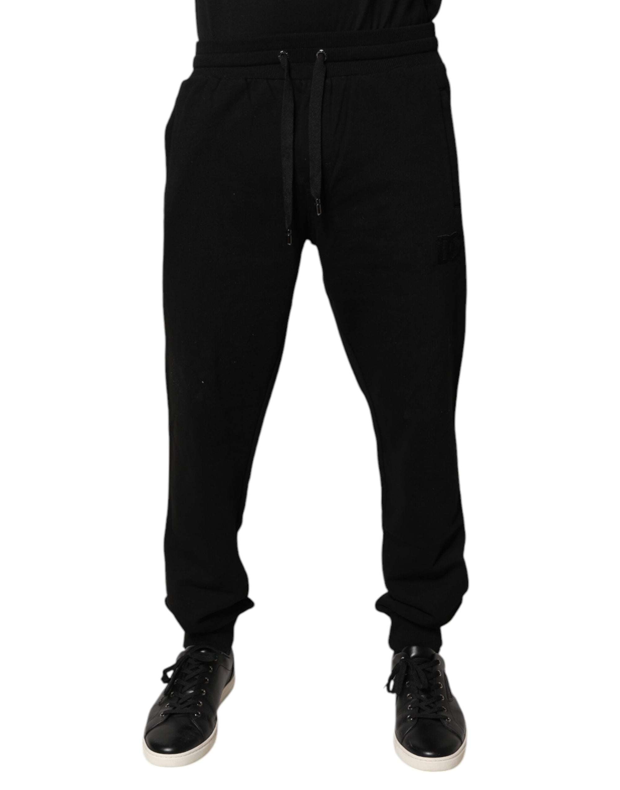 Dolce & Gabbana Black Cotton Jogger Pants