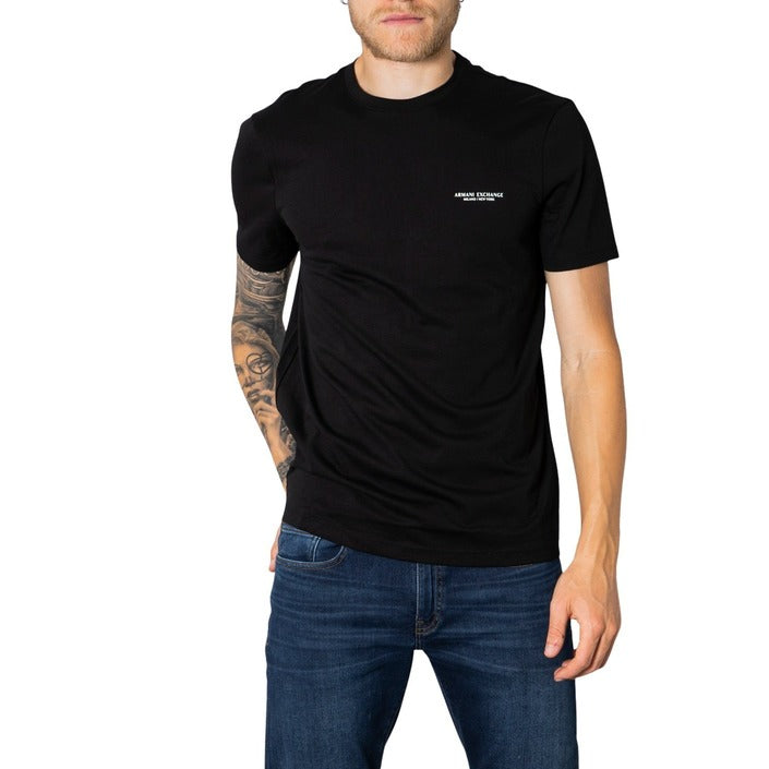 Armani Exchange Minimalist Pure Cotton T-Shirt - Black