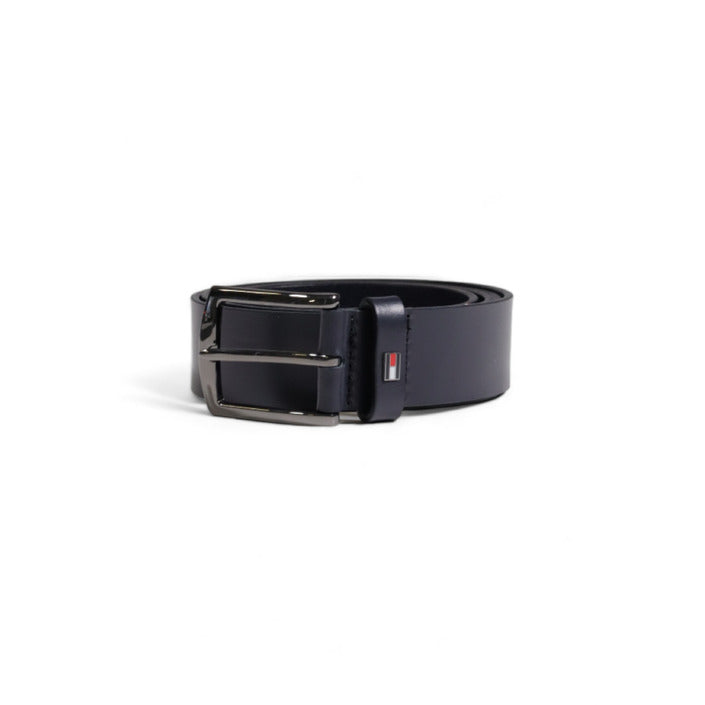 Tommy Hilfiger Logo Genuine Leather Square Buckle Belt