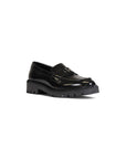 Calvin Klein Logo All Black Genuine Leather Loafer