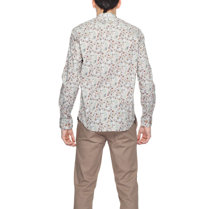 Gianni Lupo Floral Print Collarless Shirt