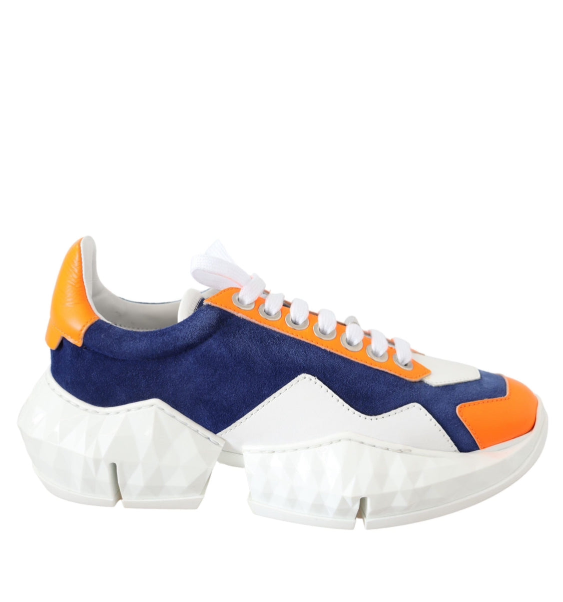 Jimmy Choo Colorblock Chunky Sole Leather Sneakers