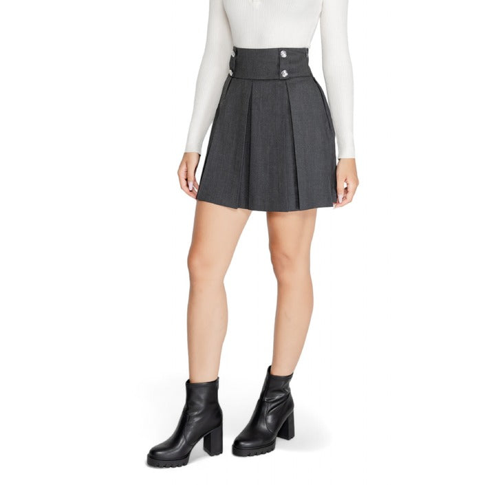 Morgan De Toi  High Waist Pleated A-Line Mini Skirt