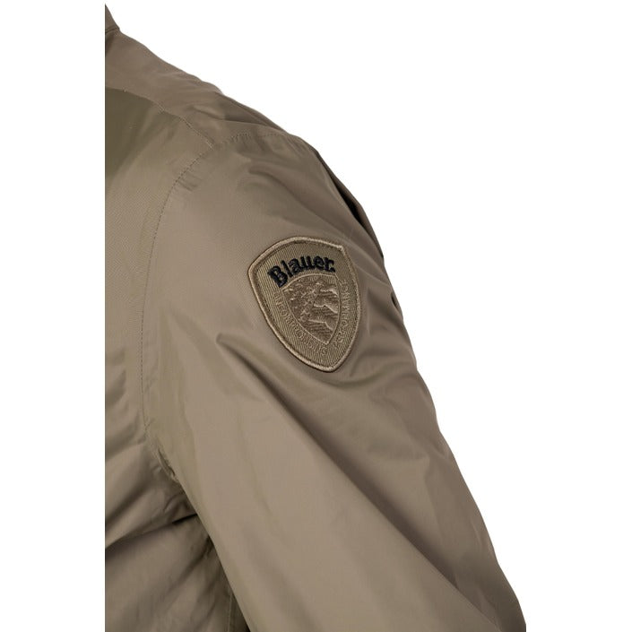 Blauer Logo High Collar Jacket - Khaki Green