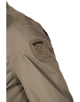 Blauer Logo High Collar Jacket - Khaki Green