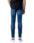 Jack & Jones Logo Mid-Blue Dark Wash Super Skinny Jeans
