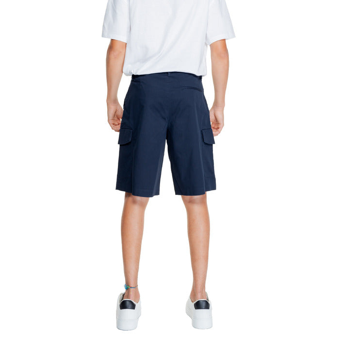 Armani Exchange Logo Cotton-Rich Cargo Shorts