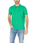 U.S. Polo Assn. Logo Pure Cotton Polo Shirt - Lime Green