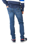Armani Exchange Logo Straight Leg Fit Medium Wash Jeans