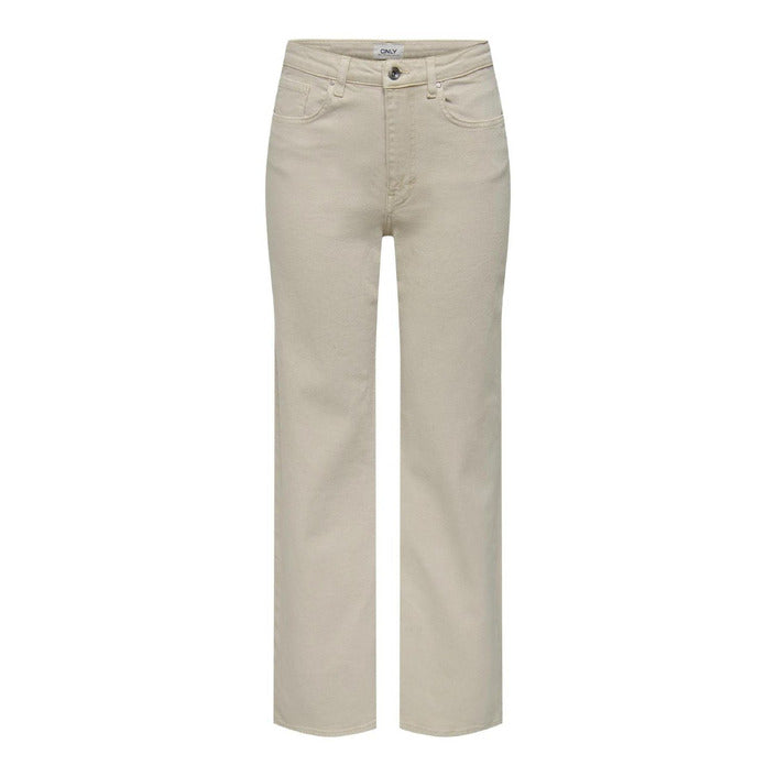 Only Minimalist Beige Color Wide Leg Baggy Chinos