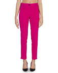 Sol Wears Women Crop Pants - fuchsia pink