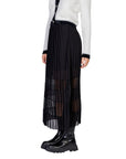 Morgan De Toi Black Sheer Midi Skirt