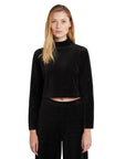 Desigual Minimalist Cotton-Blend Turtleneck Long Sleeve Top