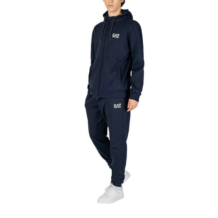 EA7 By Emporio Armani Logo Athleisure Cotton-Rich Performance Tracksuit Set