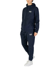 EA7 By Emporio Armani Logo Athleisure Cotton-Rich Performance Tracksuit Set