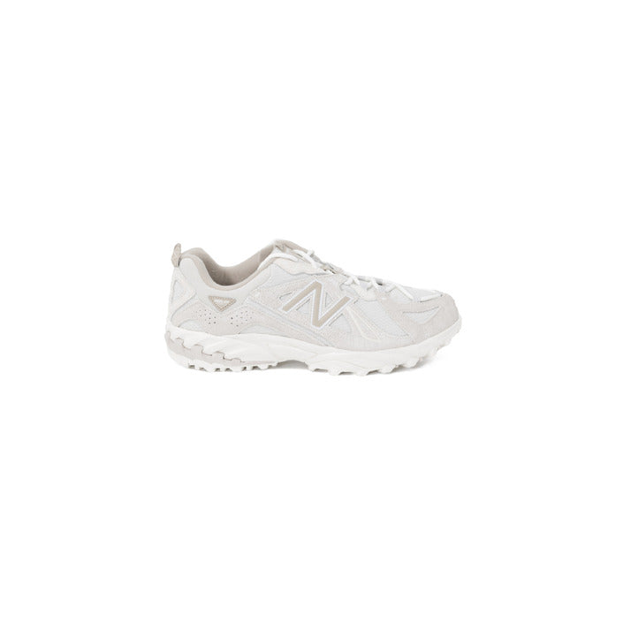 New Balance Logo Leather Low Top Lace Up Sneakers - beige 