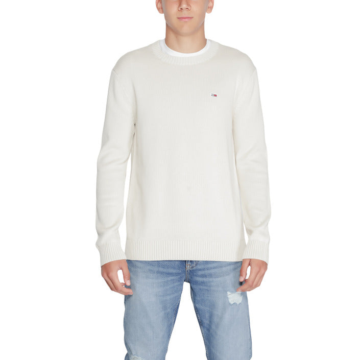 Tommy Hilfiger Jeans 100% Cotton Crewneck Sweater - white/cream