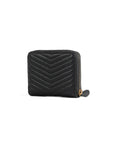 Pinko Leather Purse Chevron Quilted - black