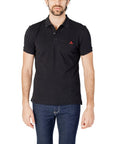 Peuterey Logo Pure Cotton Polo Shirt - black 