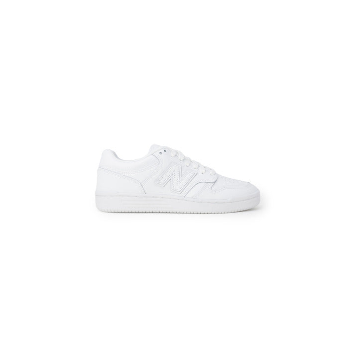 New Balance Logo All White Genuine Leather Sneakers