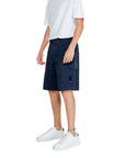 Armani Exchange Logo Cotton-Rich Cargo Shorts