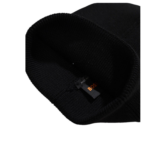 Boss Logo All Black Wool-Blend Beanie