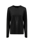 Tom Ford Long Sleeve Shimmer Top - Black