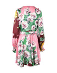 Pinko Vivid Floral Winter Midi Glam Dress
