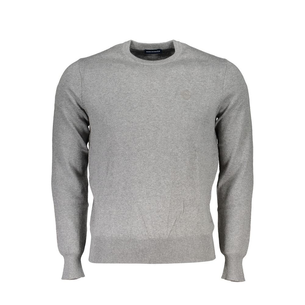 North Sails Logo Wool-Cashmere Crewneck Sweater - Marle Gray/Grey