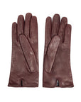 Dolce & Gabbana Leather Gloves - Burgundy