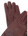 Dolce & Gabbana Leather Gloves - Burgundy
