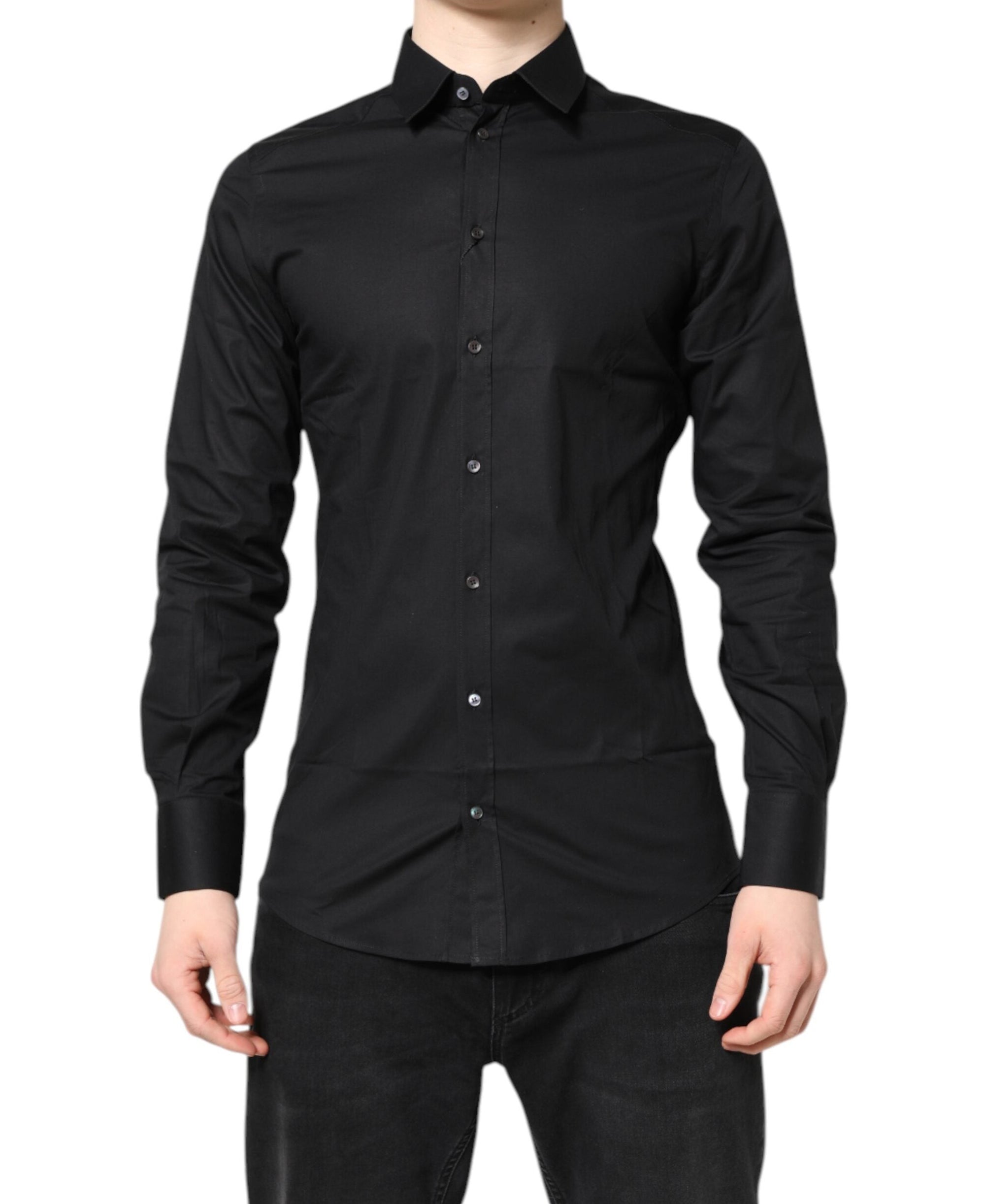 Dolce & Gabbana Black Collar Shirt