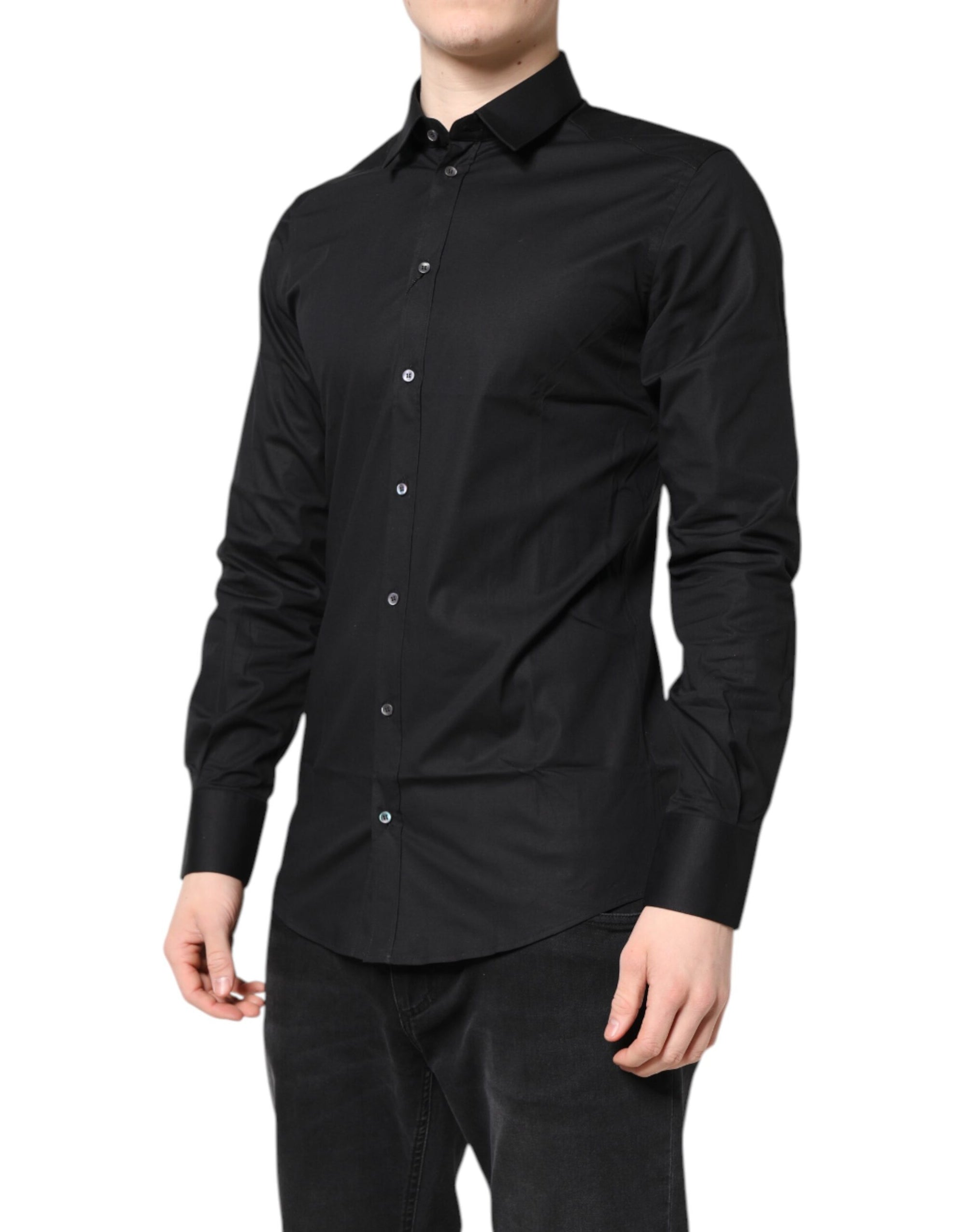 Dolce & Gabbana Black Collar Shirt