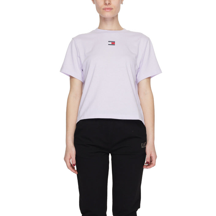 Tommy Hilfiger Logo Cotton-Blend T-Shirt - Lilac