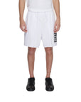 EA7 By Emporio Armani Logo Cotton-Rich Athleisure Shorts - White