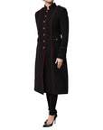 Dolce & Gabbana Long Military Coat - Black & Red