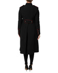 Dolce & Gabbana Long Military Coat - Black & Red