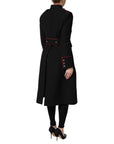 Dolce & Gabbana Long Military Coat - Black & Red