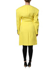 Dolce & Gabbana Double-Breasted Trench Coat - Limoncello Yellow