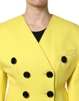 Dolce & Gabbana Double-Breasted Trench Coat - Limoncello Yellow