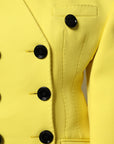 Dolce & Gabbana Double-Breasted Trench Coat - Limoncello Yellow