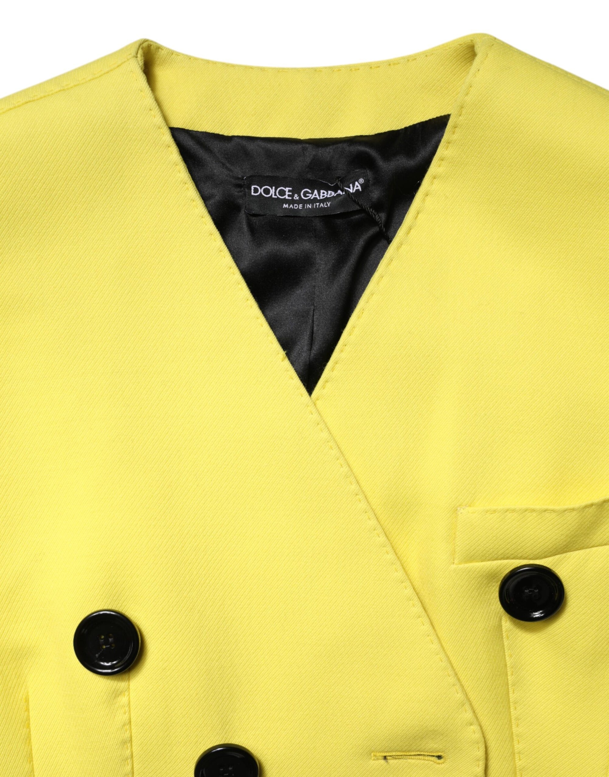 Dolce &amp; Gabbana Double-Breasted Trench Coat - Limoncello Yellow