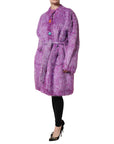 Dolce & Gabbana Button Mismatch Trench Coat - Purple