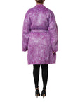 Dolce & Gabbana Button Mismatch Trench Coat - Purple